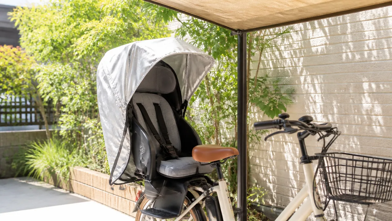 自転車のチャイルドシートが熱いときの対策と夏の暑さを防ぐコツ