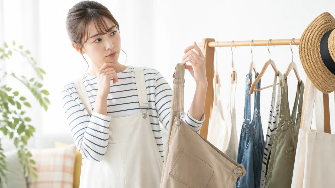 サロペットの肩紐が落ちるときの対策7選！簡単な直し方も紹介