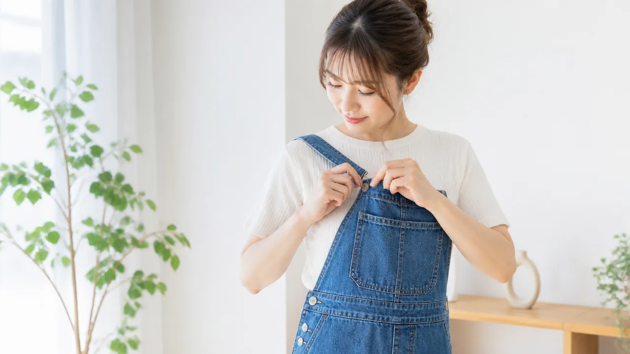 サロペットの肩紐が落ちるときの対策7選！簡単な直し方も紹介